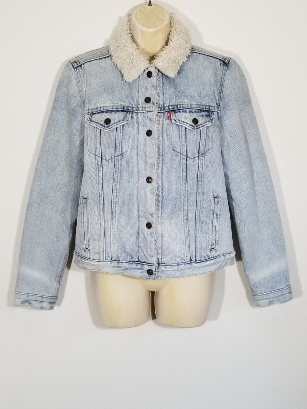 LEVI'S Original Sherpa Trucker Jacket Light Wash 7170E1MD
